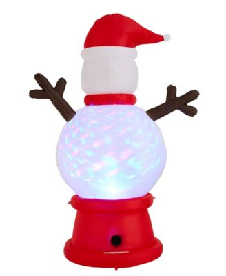 8" Lighted Inflatable Snowman Globe Scene D&eacute;cor