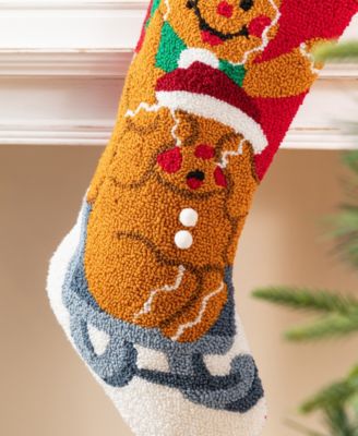 21" Hooked Gingerbread Man Christmas Stocking