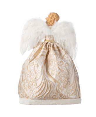 24" Faux Fur Christmas Angel Tree Topper