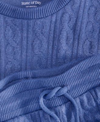 Women's Cable Jogger Pajama Set, XS-3X, Macy's Exclusive