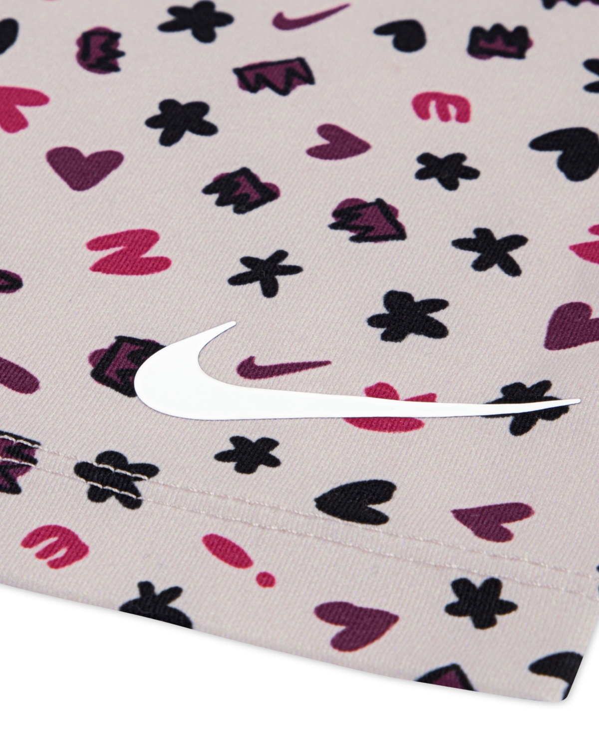 Nike Little Girls 2-piece Essentials Top And Allover Print Femme Leggings Set In Pink