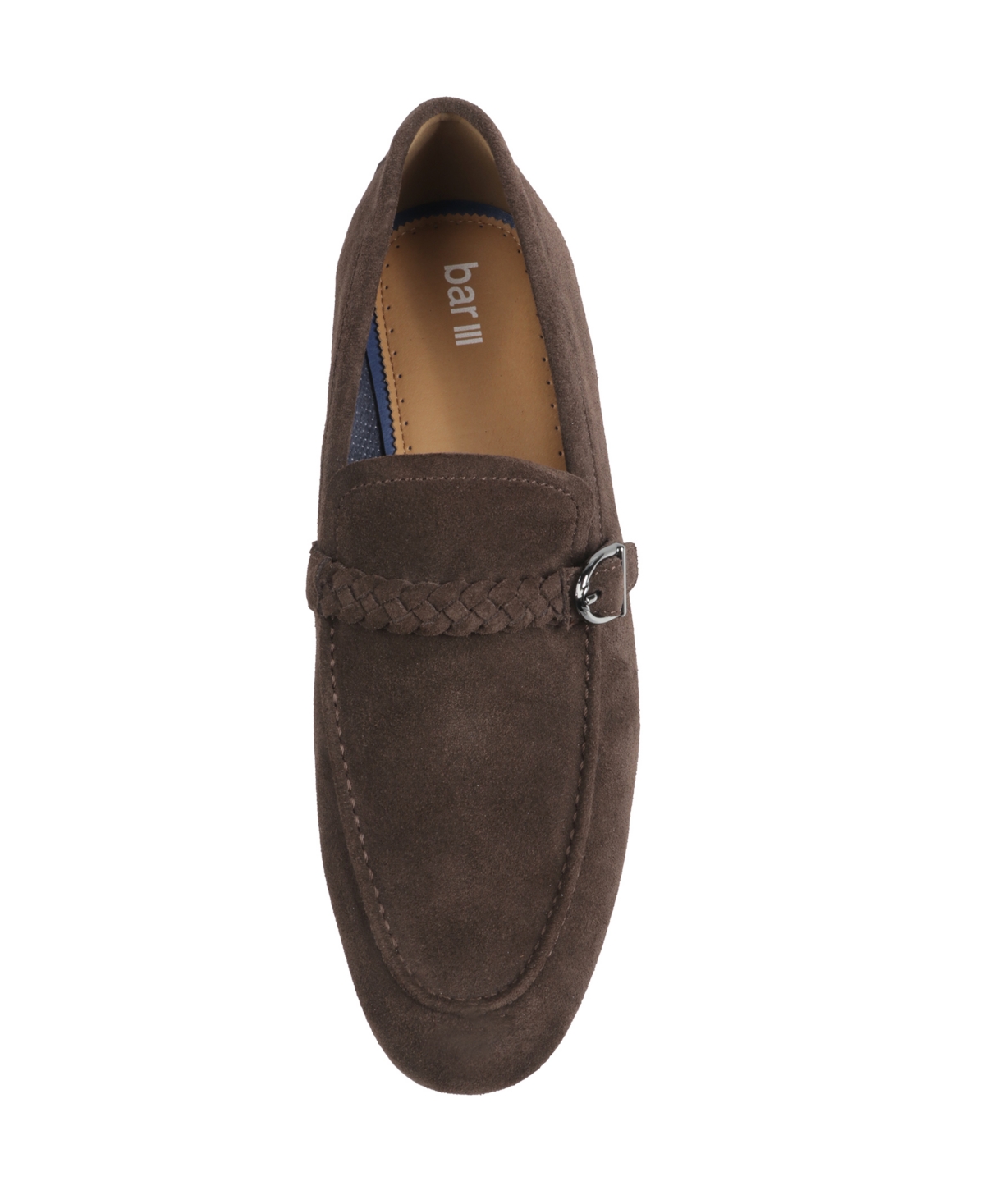 Bar Iii Men's Johnniey Suede Block Heel Loafers, Macy's Exclusive In Brown