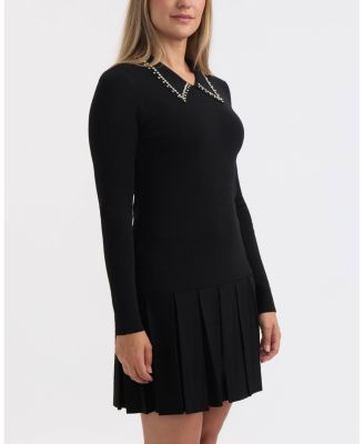 Women's Embellished Collar Knit Dress