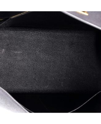 Pre-Owned Hermes Kelly 32 Handbag Black Epsom with Gold Hardware