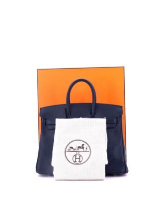 Pre-Owned Hermes Birkin 25 Handbag Blue Swift with Palladium Hardware