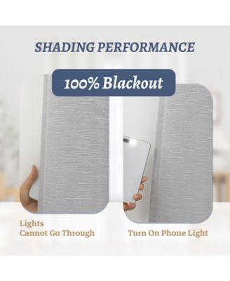 100% Blackout Cotton Blend Thermal Grommet Curtains, 2 Panels, 52"x84"