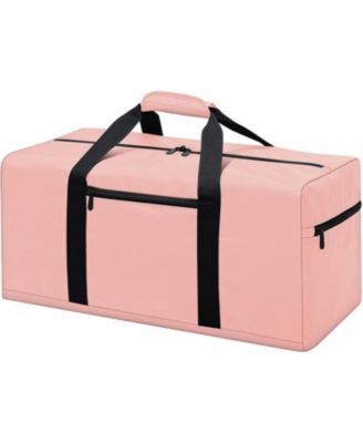 Foldable Duffel Bag 35L Small Luggage Bag Lightweight for Travel Gym Sport-Pink