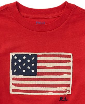 Toddler and Little Boys Flag Cotton Jersey T-Shirt