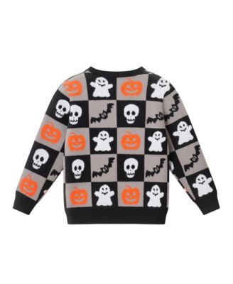 Toddler Boys Toddler/Child Halloween Themed Checkered Sweater