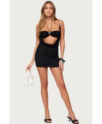 Womens Zaffia Two Piece Mesh Mini Dress