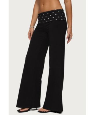 Women's Reeva Polka Dot Fold Over Pants