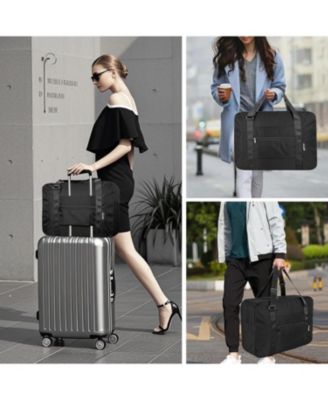 Small Duffle Bag for Travel, Personal Item Travel Bag Foldable Travel Tote Mini Gym Bag for Men Women, Black