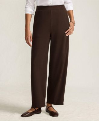 Women's Petite Sport Knit High Rise Barrel Ankle Pants