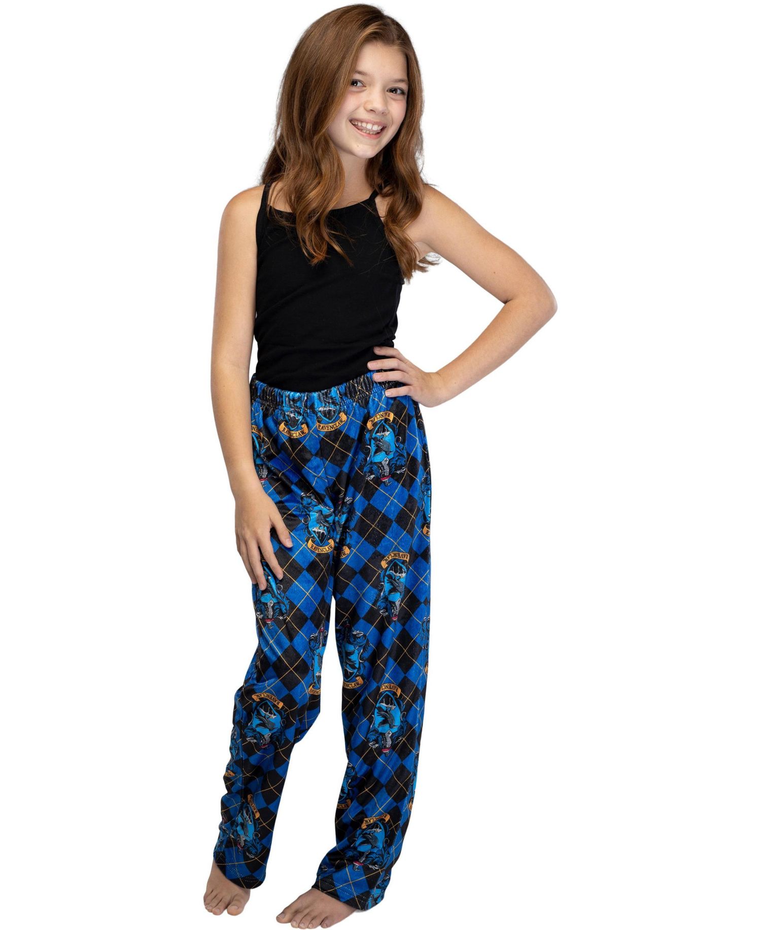 Girls' Hogwarts Houses Crest Plaid Lounge Pants Kids Pajamas
