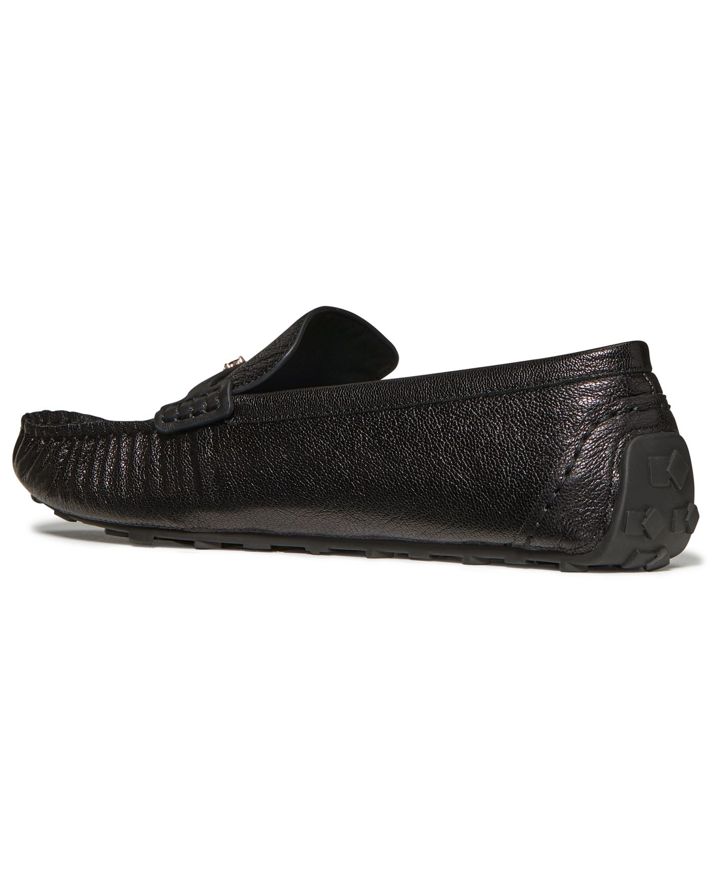 Женские туфли kate spade new york Flower Stud Round Toe Moccasin, цвет: Чёрный кожаный — фото 3