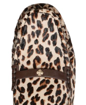 Women's Flower Stud Round Toe Moccasin Loafers