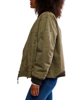 Women's Jax Washed Bomber Long Sleeve Jacket