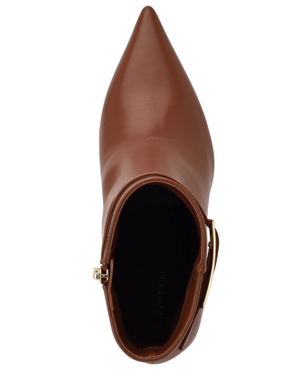 Calvin Klein Women's Alenna Buckle Strap Stiletto Booties In Brown