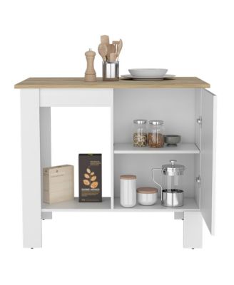 Freestanding Kitchen Island Table with Ample Storage for Cooking Essentials