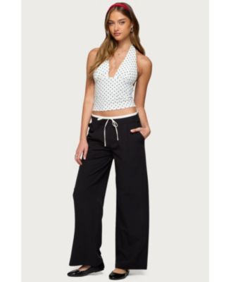 Women's Peekaboo Drawstring Pants