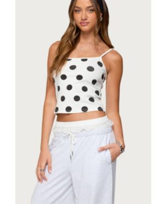 Womens Lynne Polka Dot Tank Top