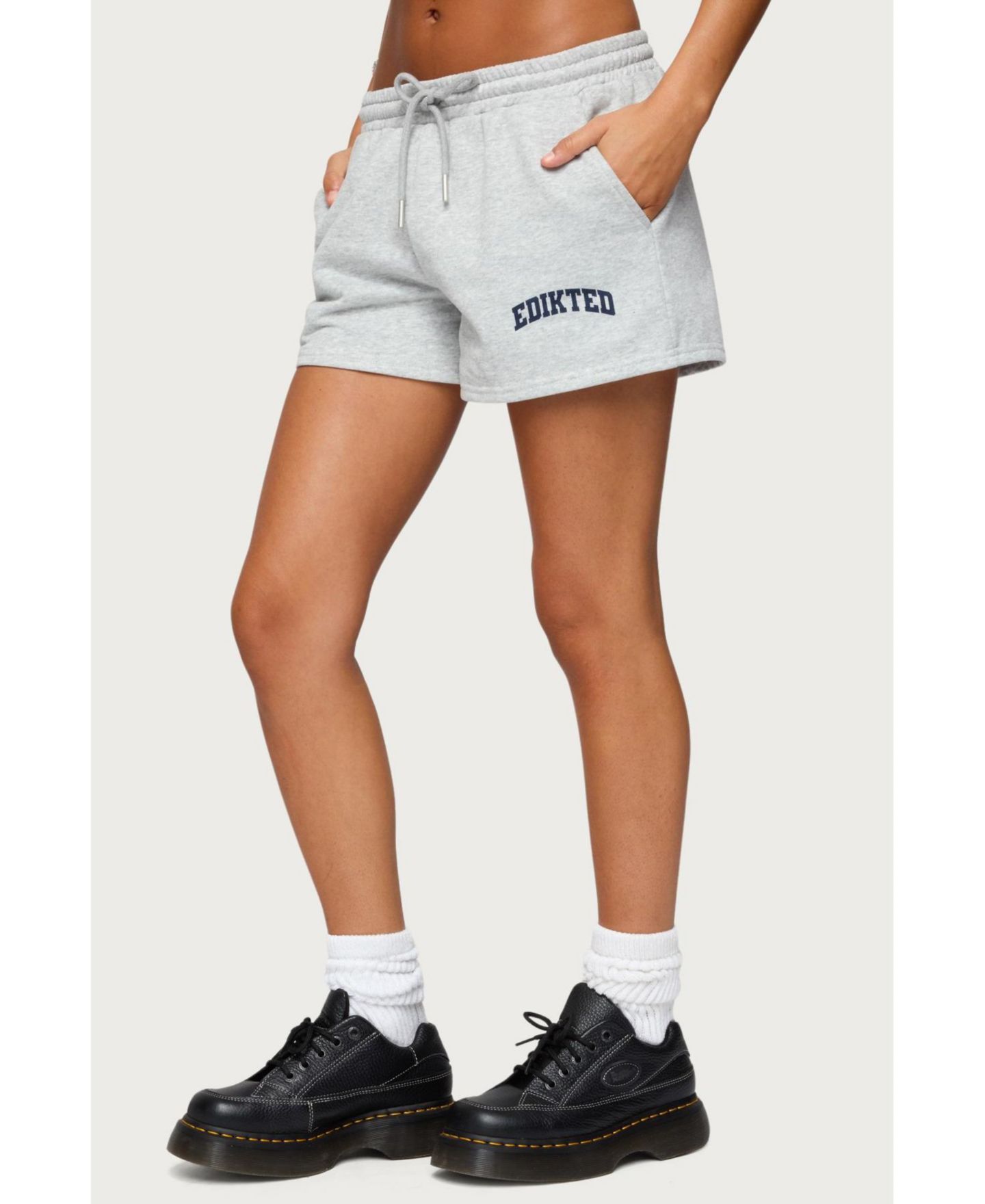Женские шорты Off Duty Edikted Sweat Shorts, цвет: Серый меланжевый — фото 5