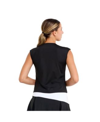 Monochrome Cap Sleeve Womens Tennis Tank