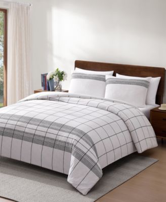 Brooklyn Heights Stripe Cotton 3-Pc. Duvet Cover Set, Full/Queen