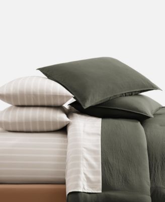 Solid Microfiber 7-Pc. Comforter Set, Full/Queen