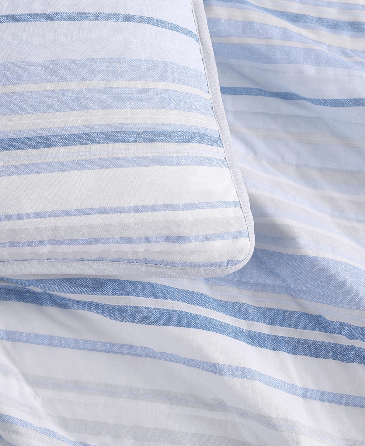Tommy Hilfiger Bold Stripe Textured Cotton Reversible 3-pc. Quilt Set, Full/queen