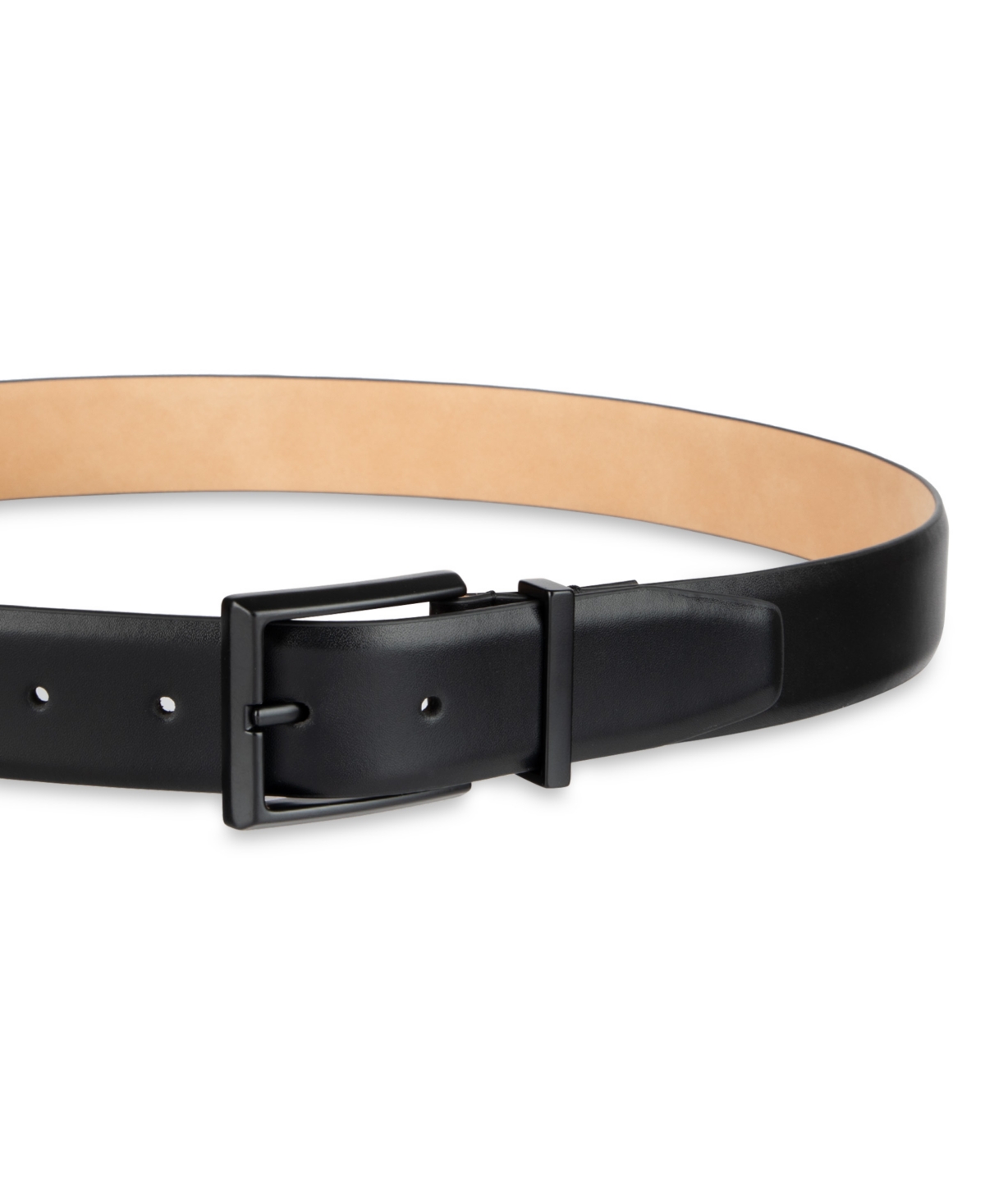 Alfani Men's Square Shaped Buckle Dress Belt, Macy's Exclusive In Black