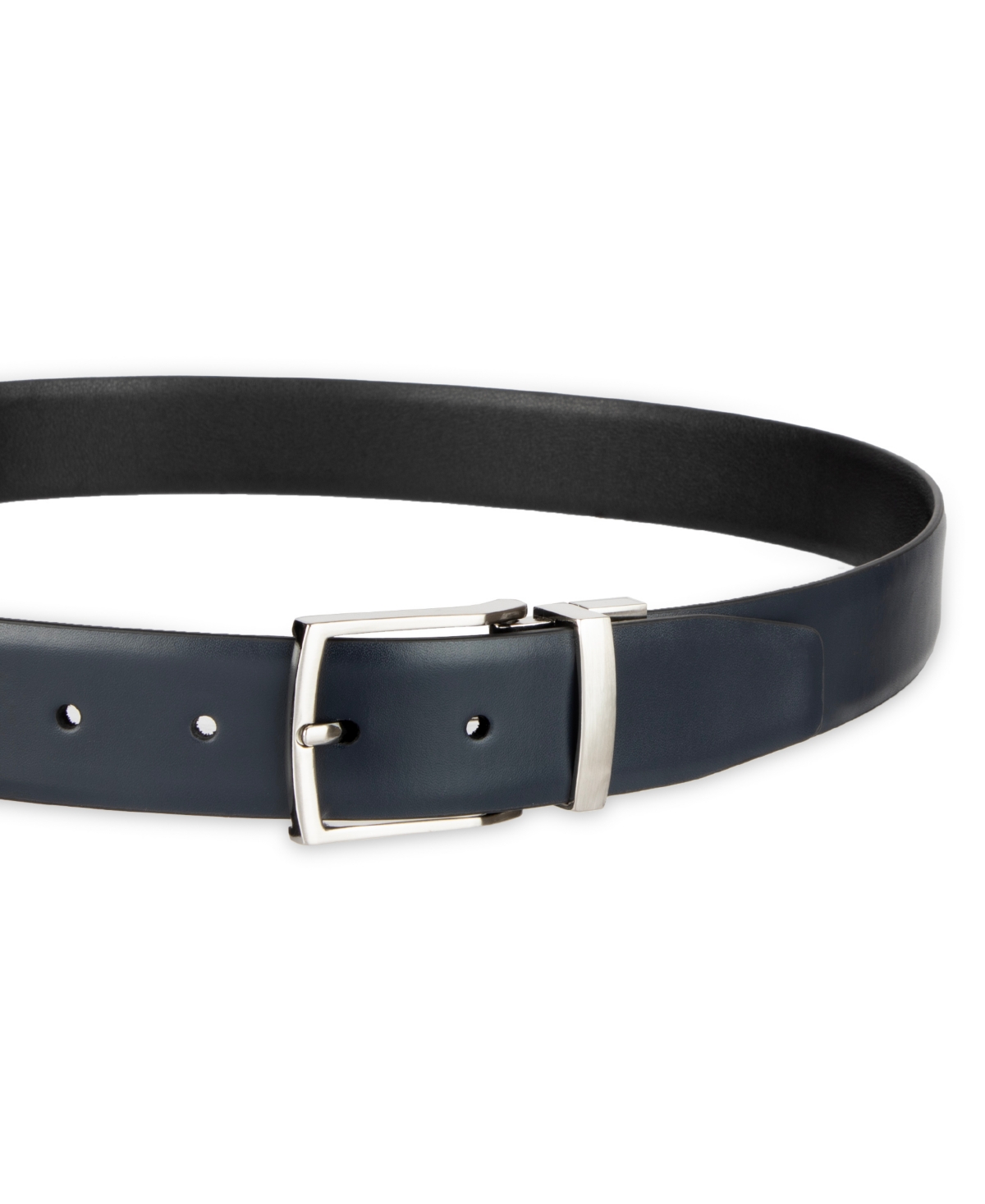 Alfani Men's 2-in-1 Reversible Dess Belt, Macy's Exclusive In Blue