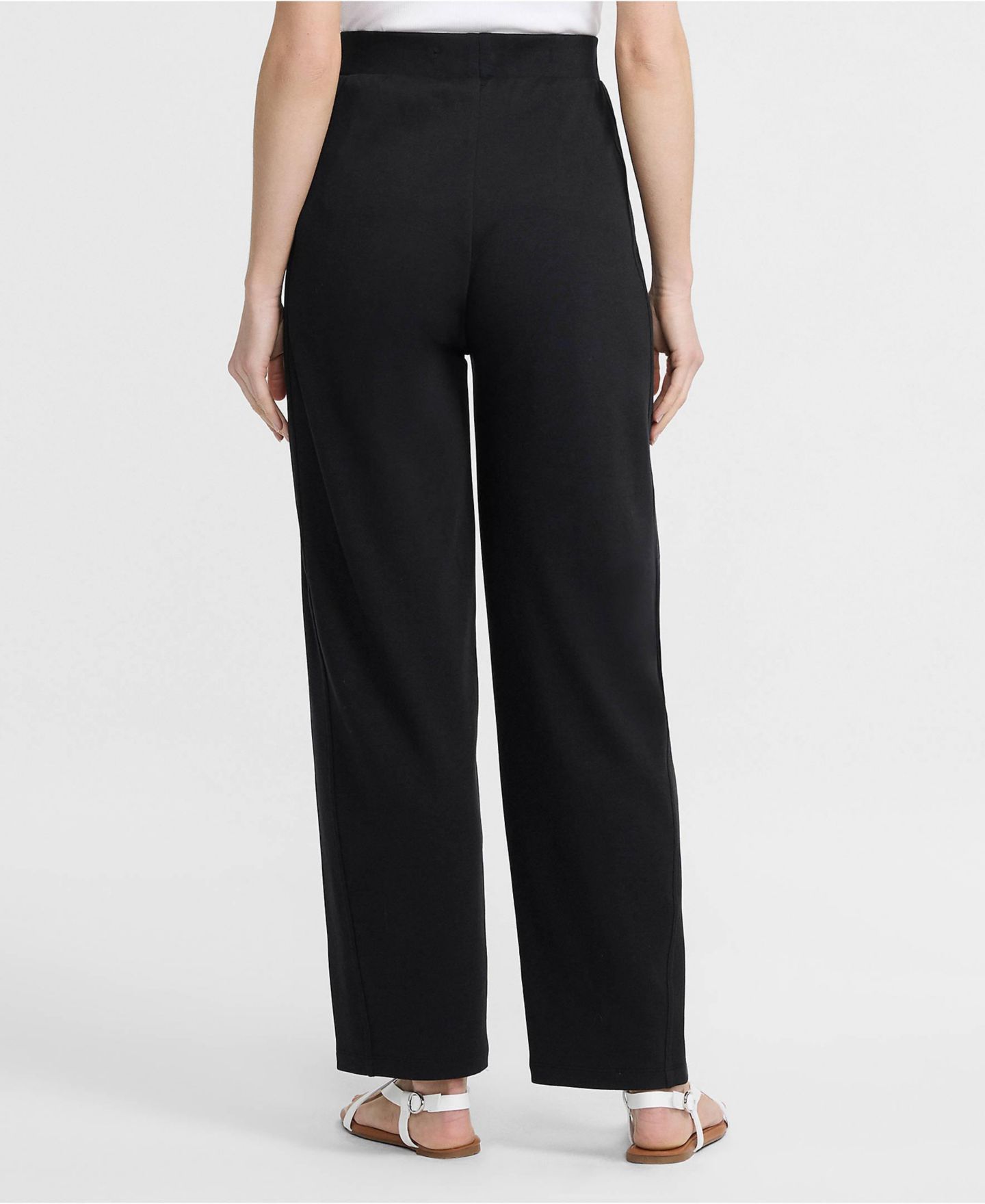 Женские брюки Lands' End Sport Knit High Rise Barrel Ankle, цвет: Чёрный — фото 2