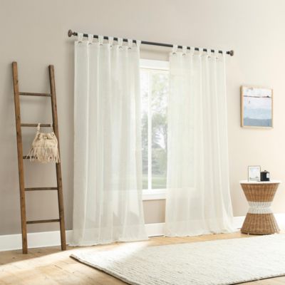 Wescott Linen Blend Sheer Tab Top Curtain Panel