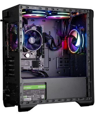 Prebuilt Gaming PC - AMD Ryzen 7 5700G, 16GB RAM, 1TB Gen4 SSD, Radeon Graphics, Windows 11 Home - White & Black Ready for Gaming