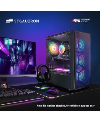 Gaming Desktop PC - Radeon RX 580 8GB GDDR5, Intel Core i7 , 16GB RAM, 1TB SSD, 600M WiFi, Bluetooth 5.0, 6x RGB Fans, Windows 10 Home