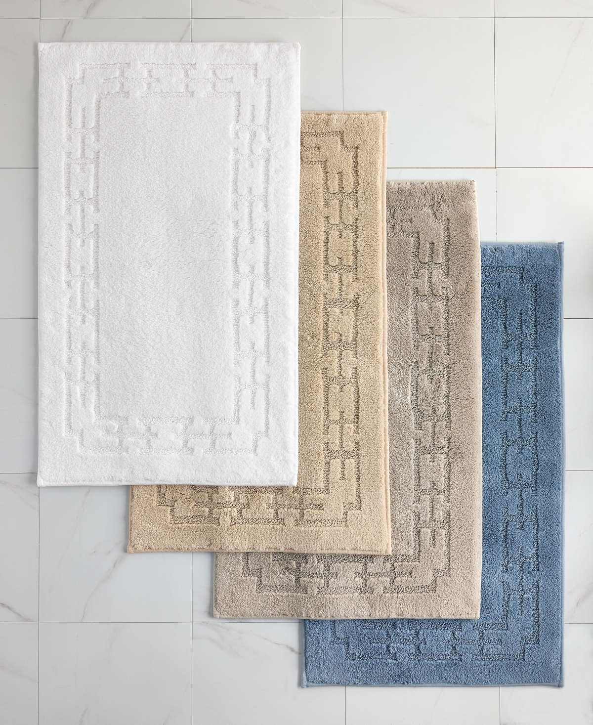 Hotel Collection Sculpted Chain-link Cotton Bath Rug, 20" X 34" In Gray