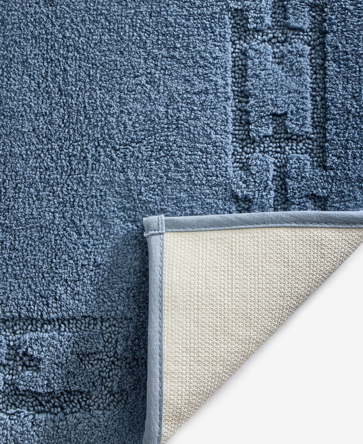 Hotel Collection Sculpted Chain-link Cotton Bath Rug, 20" X 34", Exclusively At Macy's In Blue