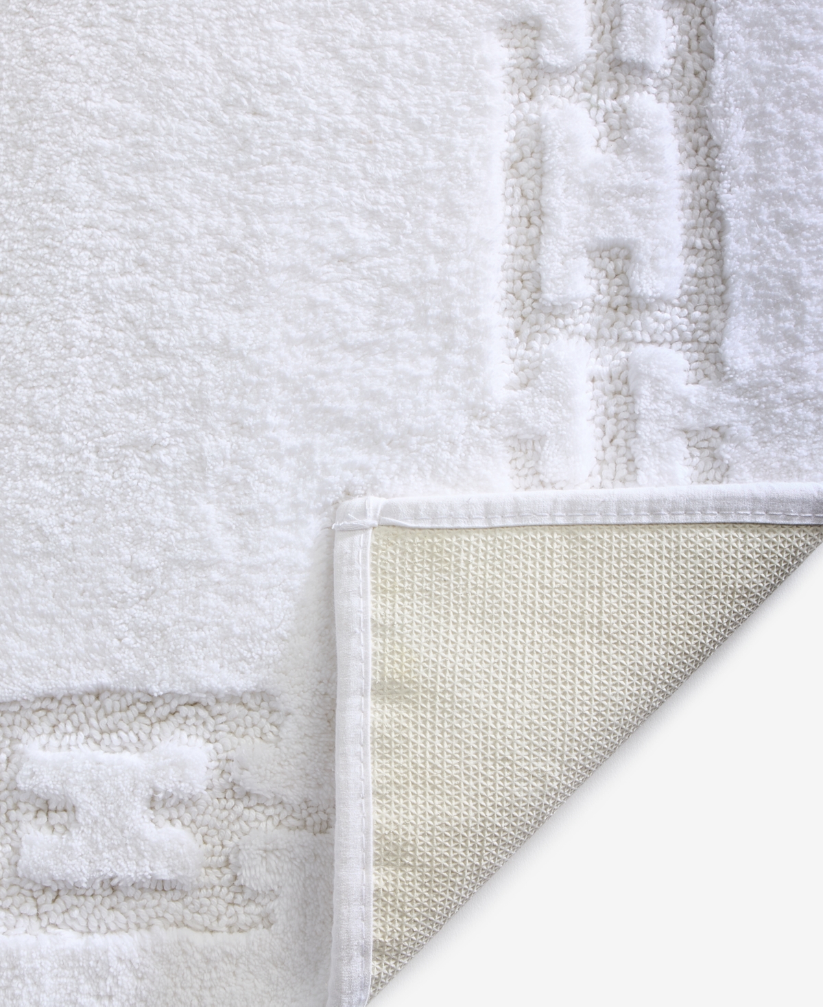 Hotel Collection Sculpted Chain-link Cotton Bath Rug, 20" X 34", Exclusively At Macy's In White