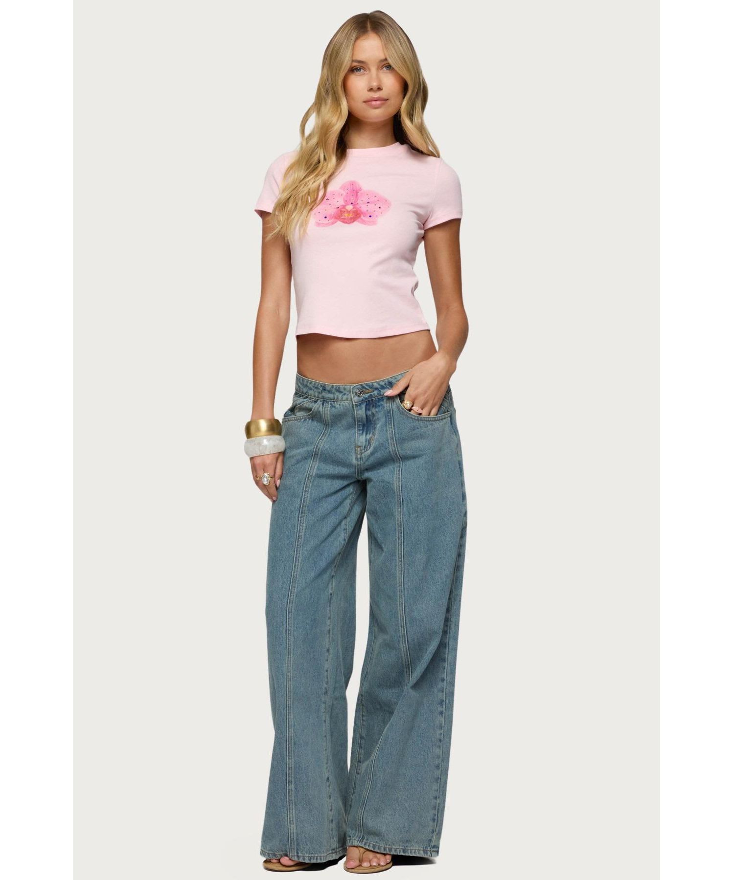 Womens Orchid Gemstone T Shirt
