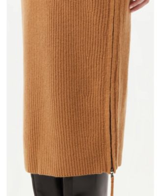 Women's Cashmere Skirt with Zip