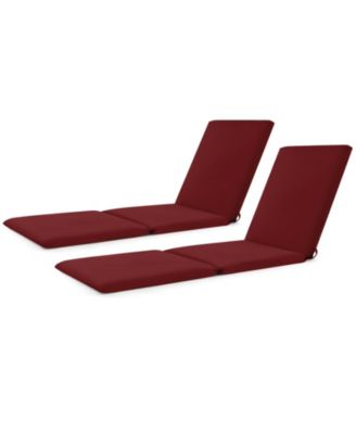 2PCS Patio Lounge Chair Recliner Chair w/ 3-Position Adjustable Backrest & Cushion