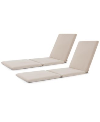 2PCS Patio Lounge Chair Recliner Chair w/ 3-Position Adjustable Backrest & Cushion