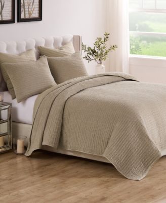 Velvet Crush Textured 3-Pc. Quilt Set, Full/Queen