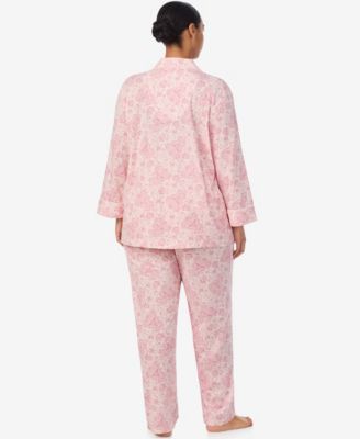Plus Size 2-Piece Pajama Top and Pant Set