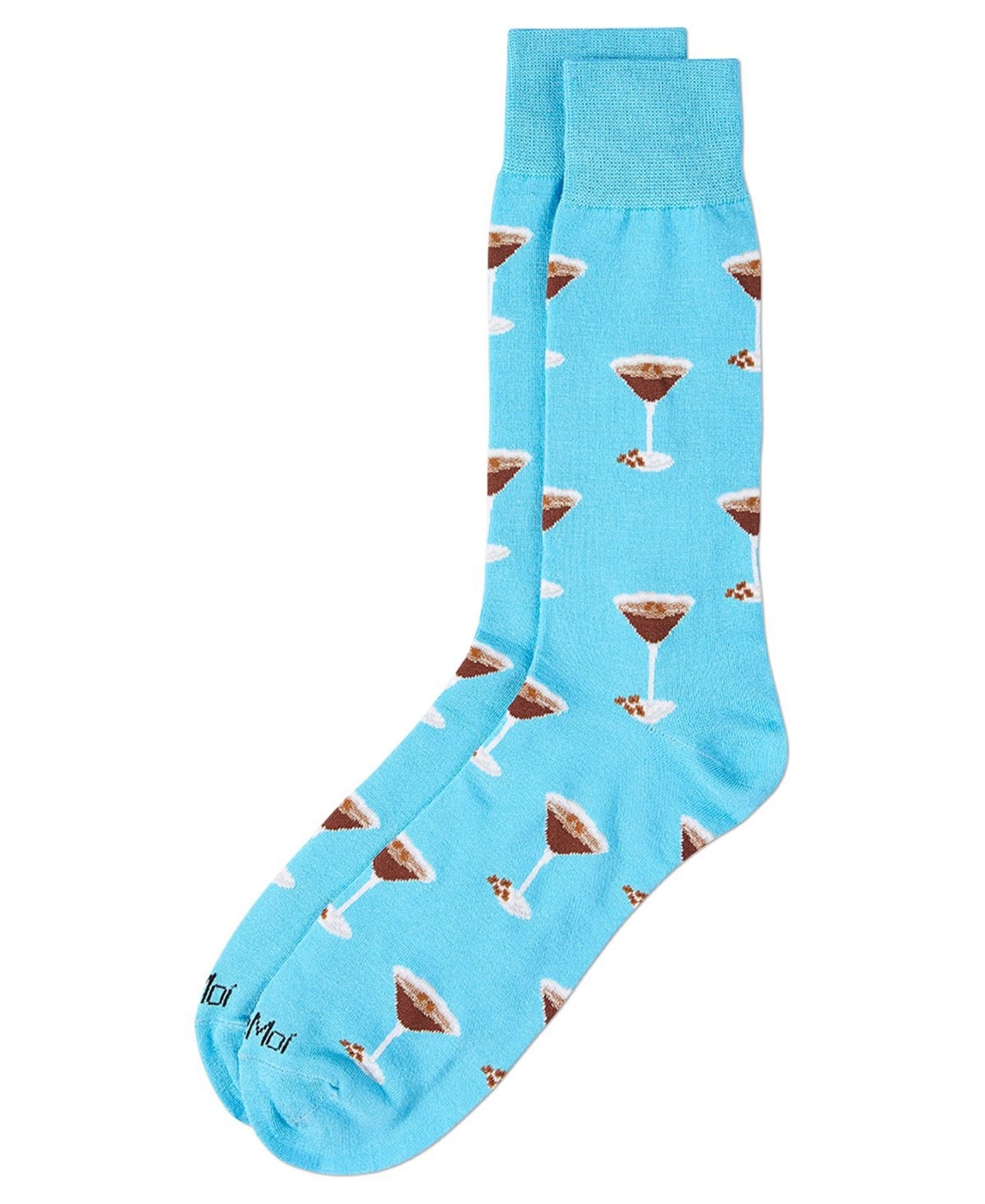 Memoi Men's Espresso Martini Crew Socks In Blue