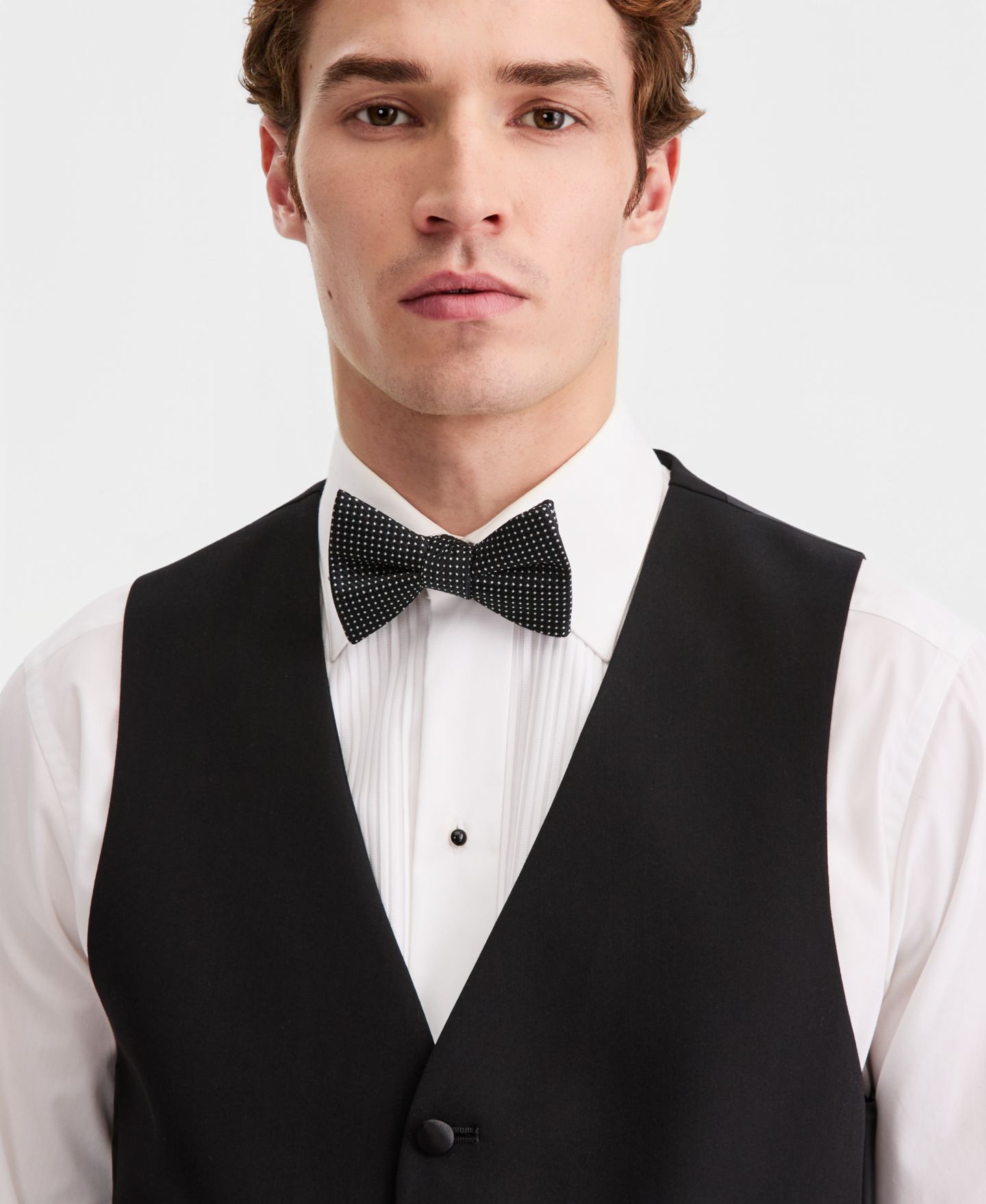 Мужской жилет Kenneth Cole Reaction Slim-Fit Techni-Cole Tuxedo Vest, цвет: Чёрный — фото 2