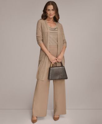 Women's Open V-Neck Long Sleeve Cardigan