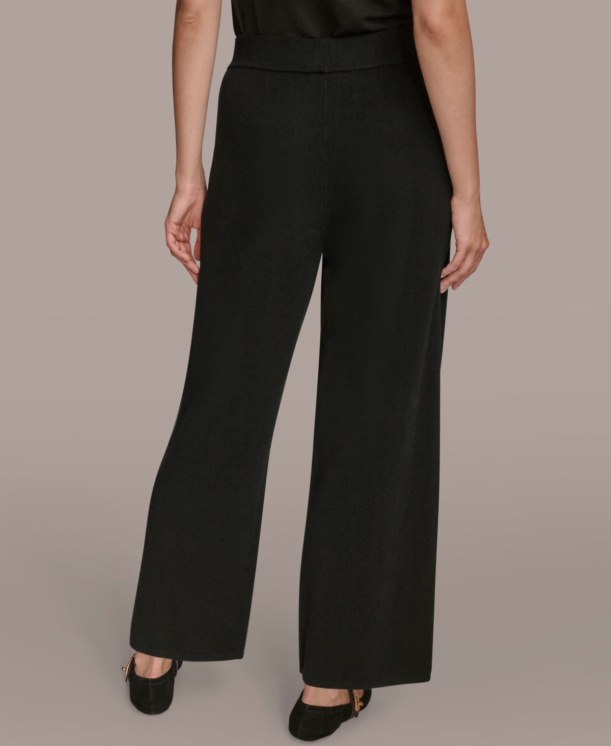 Donna Karan New York Pull On Sweater Pants In Black