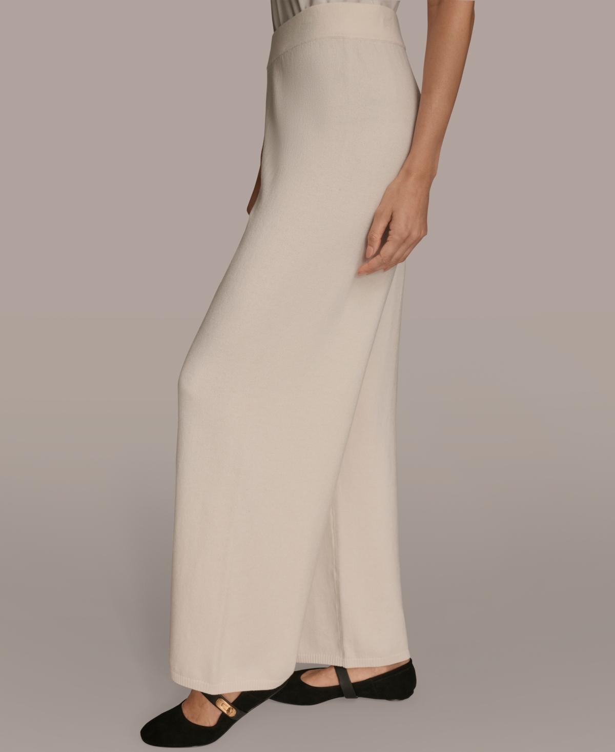 Donna Karan New York Pull On Sweater Pants In White